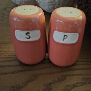 Orange Ceramic Salt and Pepper Shaker Set
